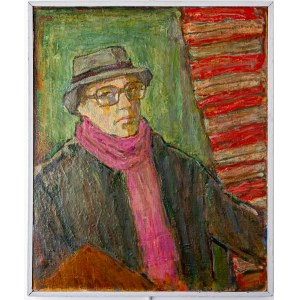 Maksymilian Stratanowski (1913-1987), Self-portrait with hat, ca. 1960.