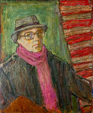 Maksymilian Stratanowski (1913-1987), Autoportret w kapeluszu, ok. 1960 r..