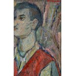 Maksymilian Stratanowski (1913-1987), Portrait of a man in a red vest, ca. 1960.