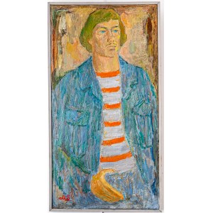 Maksymilian Stratanowski (1913-1987), Portret młodzieńca w błękitnej kurtce, ok. 1960 r..