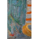Maksymilian Stratanowski (1913-1987), Portret młodzieńca w błękitnej kurtce, ok. 1960 r..