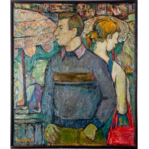 Maksymilian Stratanowski (1913-1987), Portrait of a man with a cigarette, ca. 1970