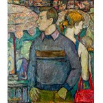 Maksymilian Stratanowski (1913-1987), Portrait of a man with a cigarette, ca. 1970