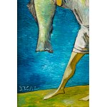 Ivan Kulik, nato nel 1959, Uomo con pesce, 2010 ca.