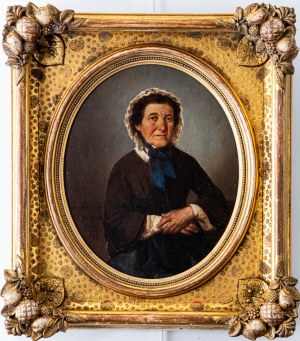 Józef Szermentowski (1833-1876), Portret kobiety w czepcu, 1863r.