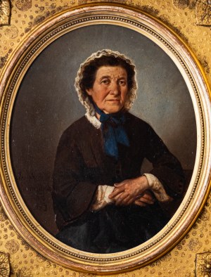 Józef Szermentowski (1833-1876), Portret kobiety w czepcu, 1863r.