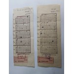 SET OF 2 LOTTERY TICKETS KRAKOW LOTTERY NUMBER GAME LAJKONIK 1973