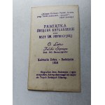 PICTURE KALWARIA ZEBRZYDOWSKA RADZIĘCIN, MEMENTO OF PRIESTLY ORDINATION, O LETUS FELIKS SZPUGA ZAK OO BERNARDYNÓW 1958