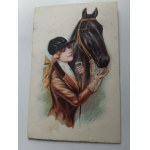 PAINTING HORSE HORSES, STAMP, STAMP TOMASZOW MAZOWIECKI INVESTIGATIVE JUDGE, PIOTRKOW