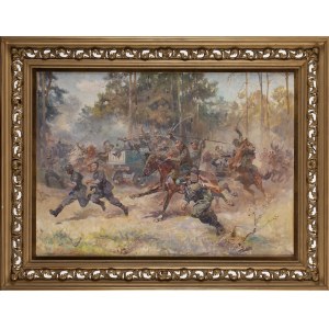 Antoni Trzeszczkowski (1902 Varsavia - 1974 Varsavia), Scena di guerra