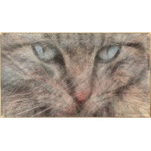 VistulArt, Stringart Gatto dagli occhi blu, 2021