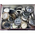 Large set of pocket watches and parts