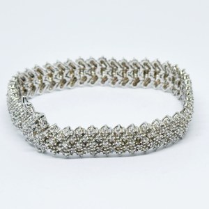 Srebrna bransoletka z Diamentami około 2.25 Ct