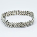 Sterling silver bracelet with Diamonds approximately 2.25 Ct.