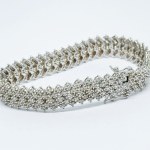 Sterling silver bracelet with Diamonds approximately 2.25 Ct.