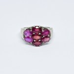 Silver Ring with Rubies and White Sapphires
