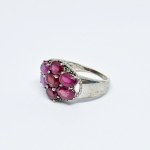 Silver Ring with Rubies and White Sapphires