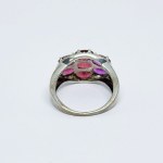 Silver Ring with Rubies and White Sapphires