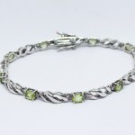 Silver Bracelet with Peridots