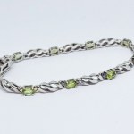 Silver Bracelet with Peridots
