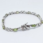 Silver Bracelet with Peridots