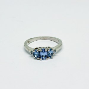 Silver ring with natural Tourmalines