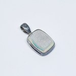 Silver Pendant with Oxidized Quartz