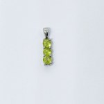 Silver Pendant with Peridots