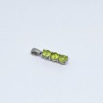 Silver Pendant with Peridots