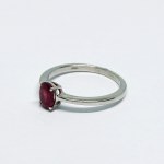 Silver ring with natural red Sapphire
