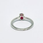 Silver ring with natural red Sapphire