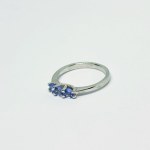 Silver ring with Tanzanites