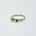 Vintage silver ring with natural Sapphires
