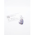 Pendant with rainbow fluorite 45 ct, 925 silver, Gemporia certificate