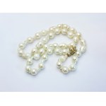 Silver Akoya saltwater pearl necklace