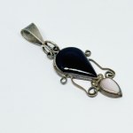 Silver Pendant with Onyx and Mother of Pearl