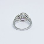 Silver ring with Kunzite, colored and white Sapphires