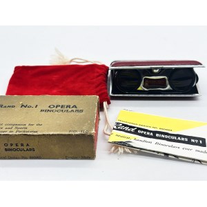 Rand theater folding binoculars in packaging and with documentation