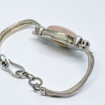Silver Bracelet with Pearls and Pink Quartz