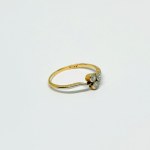 Belle Epoque Gold Ring with 0.15 Ct Diamonds