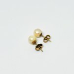 Gold earrings with Akoya pearls
