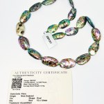 Silver mother-of-pearl necklace, certificate