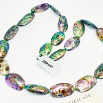 Silver mother-of-pearl necklace, certificate