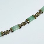 Silver bracelet with Jadeite in Asian style