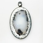 Silver Large Pendant with Jasper