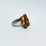 Silver Ring with Citrines