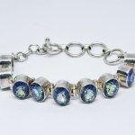Silver bracelet with Mystic Topaz