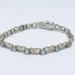 Silver Bracelet with Aquamarines