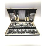Art Deco style chrome table set in original case