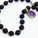 Silver Necklace with Amethyst